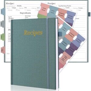 Recipe Book, 5.9 x 8.3in Recipe Book to Write in Your Recipes 128 Pages